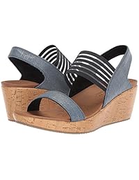 Skechers Beverlee - Sandalias de cuña para mujer