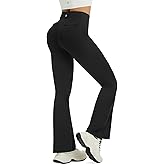 baleaf Women's Yoga Pants with 4 Cargo Pockets Scrunch Workout Flare Leggings High Waist Casual Gym Bell Bottom