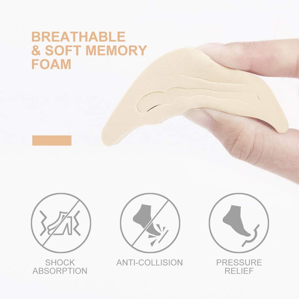 4 Pairs Toe Filler Inserts Adjustable Toe Plug Reusable Shoe Filler for Too Big Shoes for Women Men Unisex Pumps Flats Sneakers - Black + Beige: Health & Personal Care