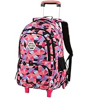 VBG VBIGER Rolling Backpack for Girls Wheeled Backpack Trolley School Bag Travel Luggage