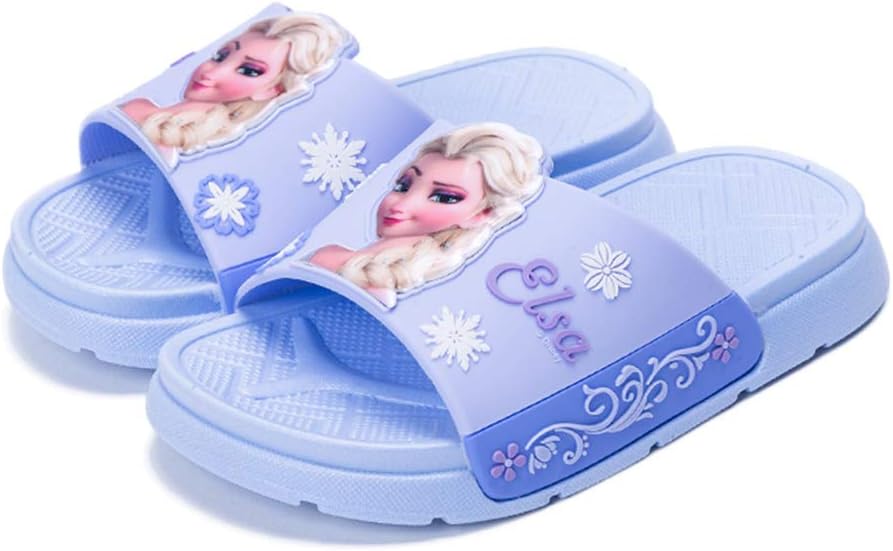 XDG Toddler Kids Girls Cartoon Princess Slide Sandals Beach Shoes