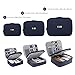 Electronic Organizer ATailorBird Travel Gadget Organizer Double Layer Storage Bag for 9.7 Inch iPad Cables Cord Phone Chargers Memory Cards Power Bank Flash Hard Drive ( Dark Blue,Large)
