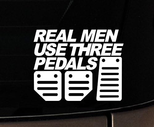 Real Men Use 3 Pedals Three Save the Manuals Vinyl Car Decals Hoonigan Stance