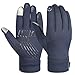 Vbiger Unisex Winter Warm Gloves Touch Screen Gloves Outdoors Sport Gloves Running Cycling Gloves for Men Women (M, Grey)