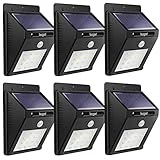 Solar Light, Super Bright 16 LED Outdoor Solar Powered,Wireless Waterproof Security Motion Sensor Light for Patio, Yard, Garden,Driveway,Outside Wall (6 Pack)