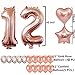 12th Birthday Decorations Party Supplies, Jumbo Rose Gold Foil Balloons for Birthday Party Supplies,Anniversary Events Decorations and Graduation Decorations Sweet 12 Party,12th Anniversary