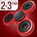 LYNEC Tri Fidget Hand Spinner, Ultra Fast Bearings, Finger Toy, Great Gift for ADD, ADHD, Anxiety and Autism Adult Children, Red