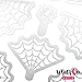 Whats Up Nails - Spider Web Vinyl Stencils for Halloween Nail Art Design (1 Sheet, 12 Stencils)