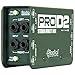 Radial ProD2 Passive 2 Channel Instrument Direct Box Passive Stereo DI with Isolation Transformer, 15dB Pad and Lift Switch with Senor Microphone Cable and Instrument Cable