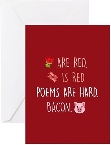 Cafepress Biglietto Di Auguri Con Poesie Di Rose Con Emoticon Biglietto Di Auguri Biglietto Di Compleanno Interno Bianco Lucido Amazon It Cancelleria E Prodotti Per Ufficio