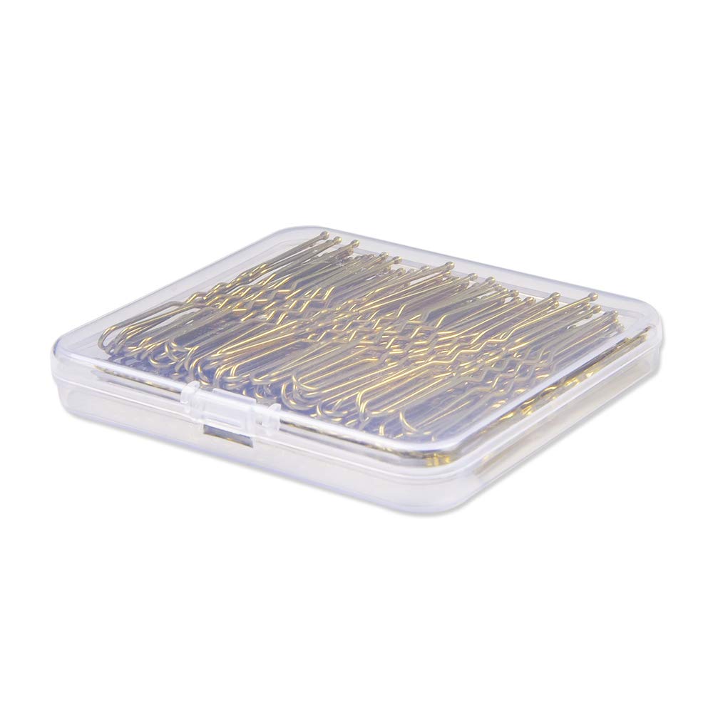 U Shaped Hair Pins, MORGLES Bun Hair Pins for Blonde with Box, 80-Count (Golden 2.4 inch) : Beauty
