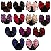 Driew 13PCs Women Hair Snood Net Bow Decorate Barrette Hair Net Bun Cover Clips Styling Accessories