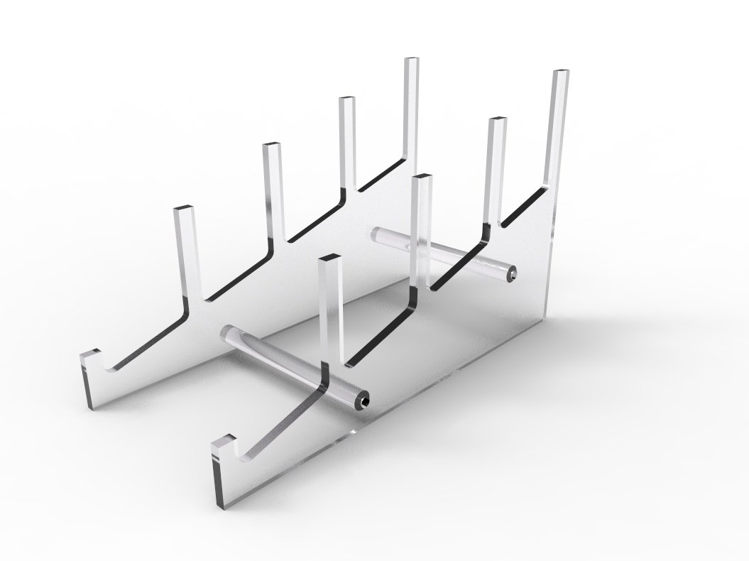 FixtureDisplays Medium Multiple Plate Acrylic Rack Display Holder 10749