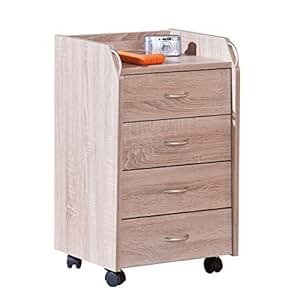 Links 19300100 - Cajonera con Ruedas (Roble Sonoma, Piezas metálicas