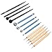 Meuxan AL051 13 Piece Ball Stylus Dotting Tools, Clay Pottery Modeling Set, Rock Painting Kit