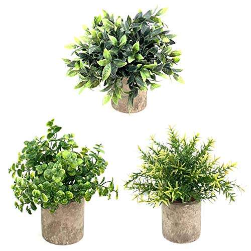 Faux Botany Realistic Mini Artificial Potted Plants, Luxury Home