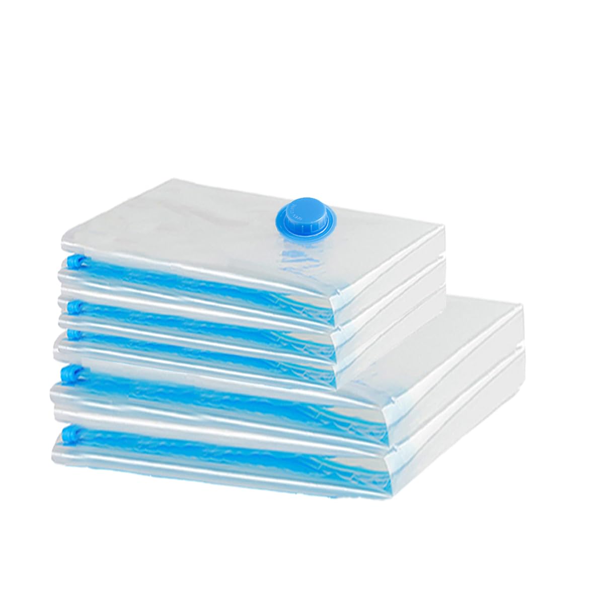 ZWMYF Vacuum Storage Bags. 80% More Storage!Vacuum Seal Bags Double-Zip Seal and Triple Seal Turbo-Valve for Max Space Saving 3(60x40cm)+2(60X80)