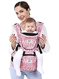 Sofika 5 Position Baby Carrier, Ergonomic Lightweight With Detachable Hip Seat. Baby & Toddler. Wear Front, Back & Hip, Adjustable, Versatile & Super Comfortable For Baby & Parent, Red