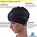 Premium Long Hair Swim Cap,Professional Silicone Swimming Cap for Adult Women and Men that Keep Hair Dry,Cover Ear’s and Highly Resilient Swim Caps Comfortable Fit all (Black)