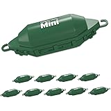 Twist and Seal Mini Holiday Light Cord Protector and Christmas Light Plug Cover - Green (10 pack)