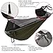 Everest Double Camping Hammock with Mosquito Net | Bug-Free Camping, Hiking, Backpacking & Survival Outdoor Hammock Tent | Reversible, Integrated, Lightweight, Ripstop Nylon | Gray/Green/Net Black
