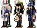 Multifit Christmas Ornament 6 Sets Nutcracker Soliders Christmas Gift Wooden Puppets