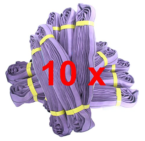 10x Rundschlinge 1 t to 4 m Umfang Hebeband Hebeschlinge Kran Hebegurt Krangurt