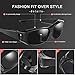 Unisex Wear Over Prescription Sunglasses - Polarized Fit Over Sun Glasses (Bright Black, Grey)