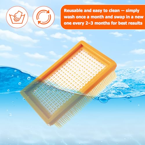 4 pieces for Kärcher vacuum cleaner filters, for Kärcher WD4 WD5 WD6 MV4 MV5 MV6 multi-purpose vacuum cleaner with 1 brush, flat fold filter for vacuum cleaner accessories for Karcher wet, multi-purpose vacuum cleaner replacement