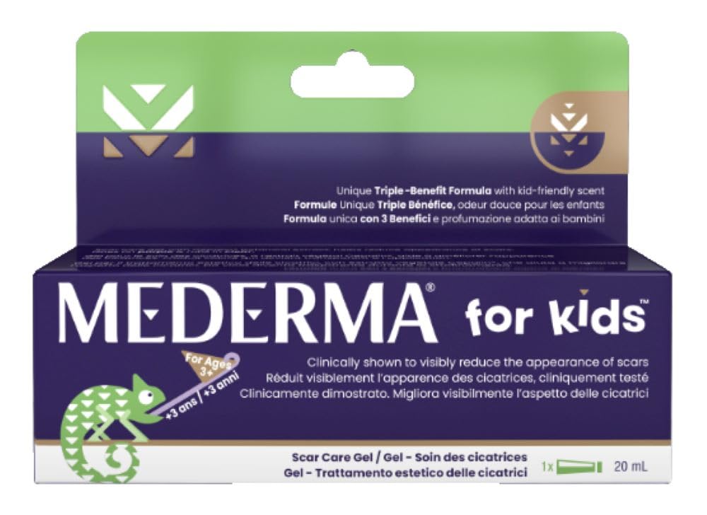 Mederma for Kids – Scar Care Cream – Goes on Purple, Rubs in Clear – Kid-Friendly Scent - 20 ml (Pack of 1)