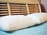 Original Bamboo Shredded Memory Foam Pillow with Removable Hypoallergenic Pillow Cover Case, Queen