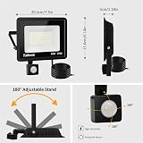 Tailcas Security Lights Outdoor Motion Sensor 50W 4500LM IP66 Flood view 5