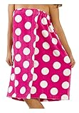 Womens Bath Wrap Towels, Polka Dot Shower Cover Up for ladies