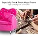 Costzon Kids Sofa, Toddler Ultra-Soft Velvet Armrest Chair Couch for Girls Bedroom Living Room, Children Furniture (Rose)