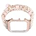 Ritastar for Apple Watch Band Bracelet with Case 38mm Women Jewelry Elastic Luxury Beaded Charm for iWatch Wristband Strap Series 3/2/1/Sport Edition Pink