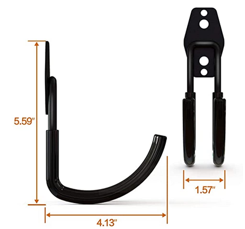 Zoele Wall Mount Baby Stroller Hanger - Baby Stroller Rack Holder, Garage Power Tool Hanger Wall Hook, Steel Garage Tool Storage Organizer Utility Hooks (Black)
