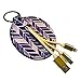 Seek+ 2 in 1 Charger Cable for iPad, iPhone, USB Keychain with Holder (Chevron with Gold)