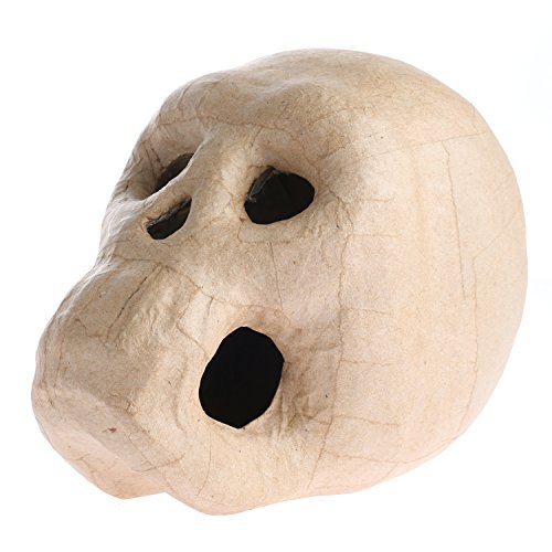 Factory Direct Craft Life Size Paper Mache Skull for Halloween, Gothic and Day of the Dead Display