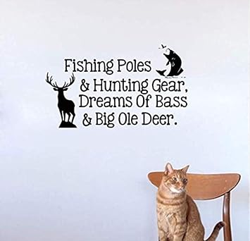 Amazon Com Wall Sticker74x44cm New Arrival Fishing Poles And
