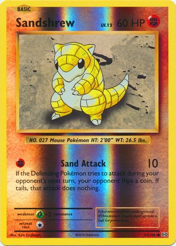 Amazoncom Pokemon Sandshrew 54108 Xy Evolutions