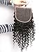 Greatremy 5x5 Lace Closure Curly Wave Brazilian virgin unprocessed Human Hair with Baby Hair Free Part Natural Color 12inch