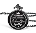 FJ FREDERICK JAMES to My Son | Mother and Son - Graduation Gifts for Him 2022 - Engraved “to My Son Love Mom” Pocket Watch - Perfect Gifts for Son from Mom for Christmas, Valentines Day, Birthday