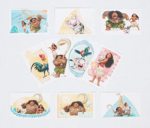 Large Disney Moana Stickers for Party Favors (30 Individual Sheets) Featuring Moana, Maui, Heihei and Pua