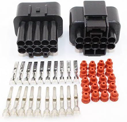 EMeskymall 2 Set 10Pin Way Car Auto Motorcycle Waterproof Electrical Wire Connector Plug
