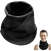 OULIGET Double Buttons Warmer Neck,Warmer Winter Polar Fleece Neck Gaiters,Solid Color Scarves for Skiing Cycling