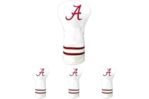 Team Golf NCAA White Vintage Driver Golf Club Headcover, Form Fitting Design, Retro Design