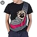 BREADEEP Pet Sling Carrier, Small Dog Cat Sling Bag for Travel, Front Pack Carry Tote with Breathable Mesh & Safety Closure, Rose in M