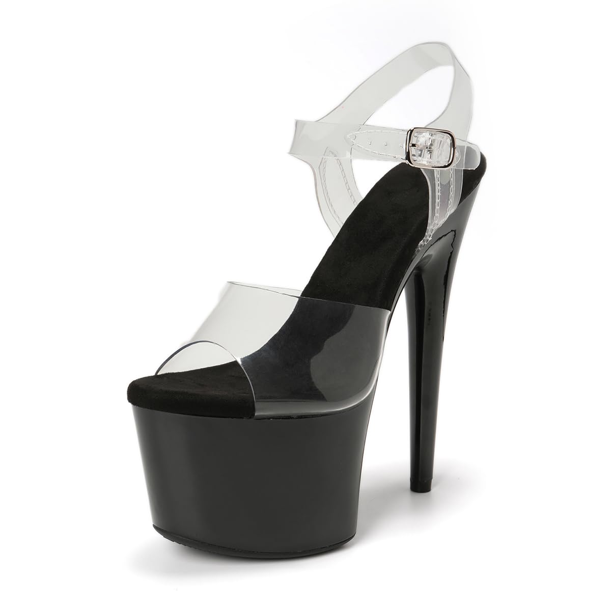 WUXIN H&P Women's 7 Inch Clear Platform Heels