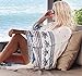 Bsubseach Womens White Blue Print Long Chiffon Beach Blouses Cardigan Kimono Bikini Cover Up Swimwear Kaftan