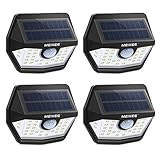 MEIKEE Solar Lights Outdoor, 30 LED Wireless IP65 Waterproof Motion Sensor Light,Easy to Install Solar Lights with 120° Wide Angle,LED Solar Lights Perfect for Patio,Yard,Garden,Garage(450 LM,4-Pack)